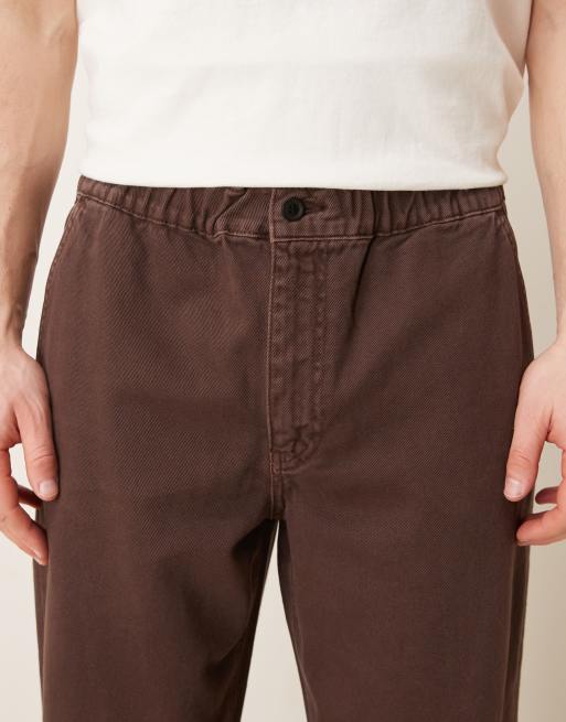ASOS DESIGN pull on pants in brown, 5 of 5