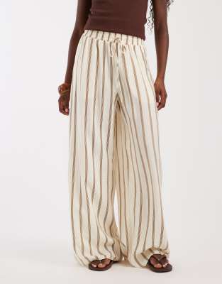 Asos Design Pull On Pants In Neutral