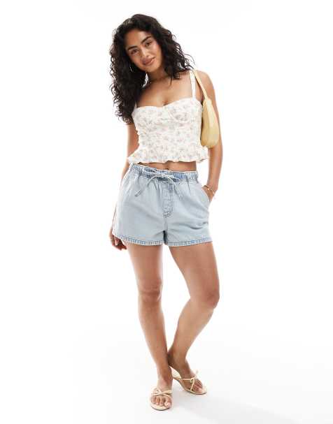 ASOS DESIGN Pull on short in light wash - view 1