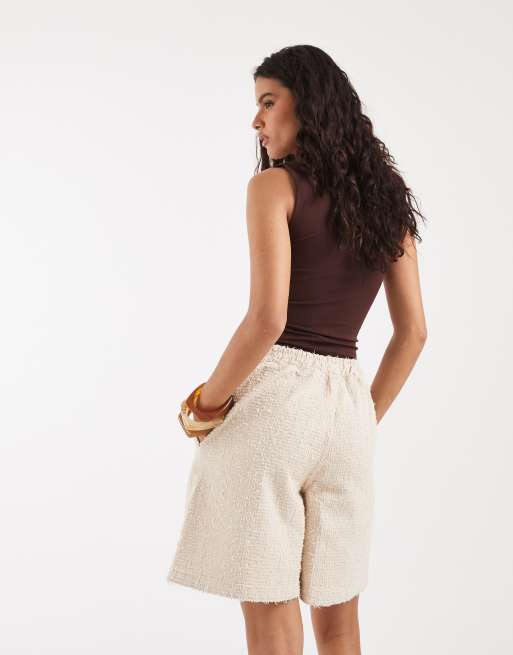 ASOS DESIGN - Pull-on short van denim met textuur, 5 van 5