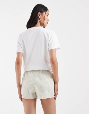 Asos Design Pull On Shorts In Yellow