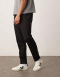 [ASOS DESIGN] ASOS DESIGN pull on smart tapered fit pants in black XS BLACK