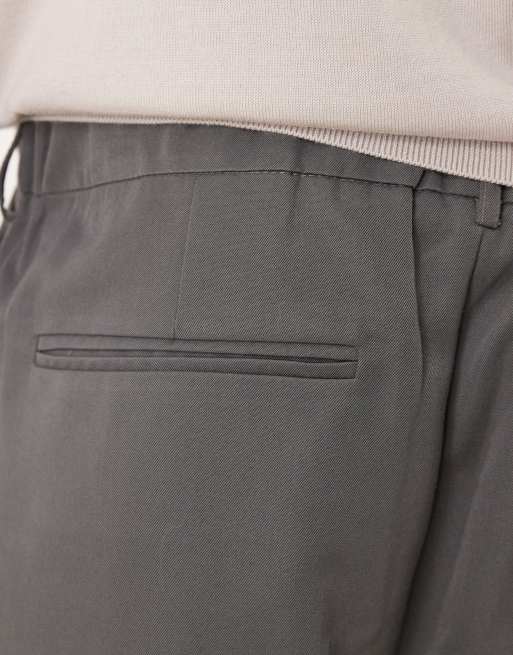 ASOS DESIGN - Pantalon large élégant à enfiler - Anthracite