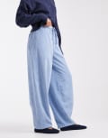 [ASOS DESIGN] ASOS DESIGN pull on straight leg cord pants in blue XS Blue