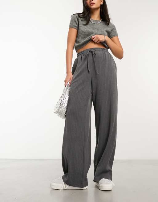 ASOS DESIGN pull on trouser in grey