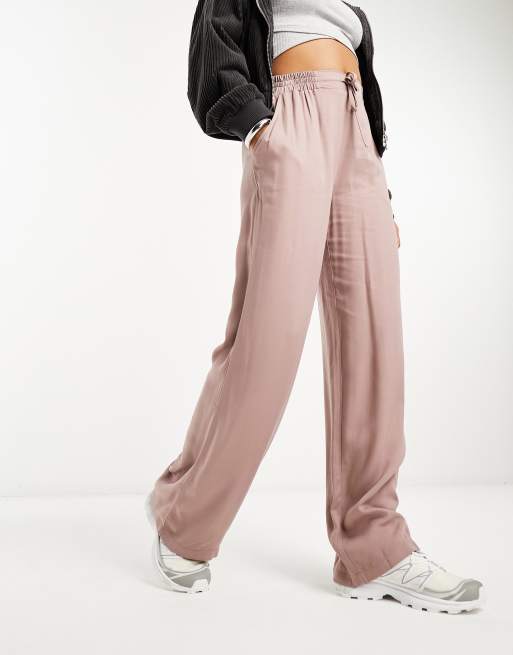 ASOS DESIGN pull on trouser in mink