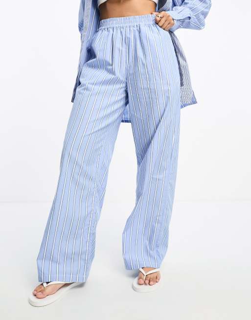 Striped pull on on sale pants