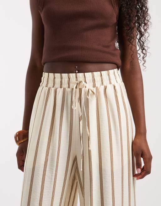 ASOS DESIGN pull on trousers co-ord in stripe, 3 of 5