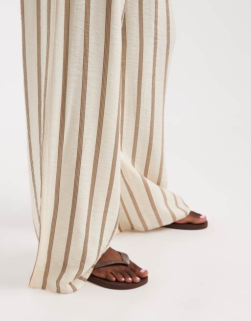 ASOS DESIGN pull on trousers co-ord in stripe, 4 of 5