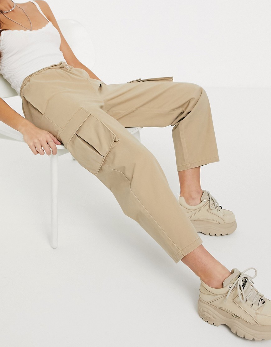 ASOS DESIGN pull on utility combat trouser-Tan