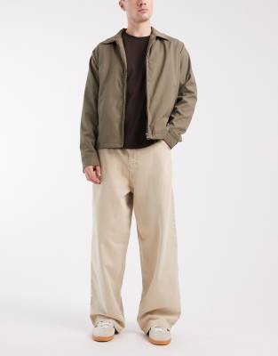 Asos Design Pull-on Wide Leg Jeans In Multi