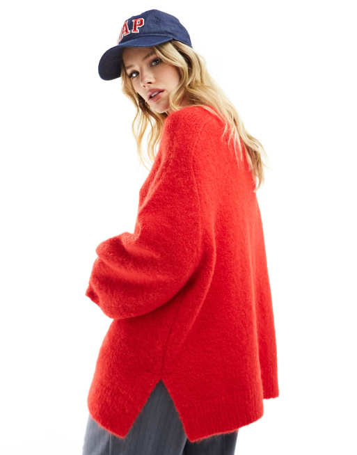 Pull rouge online oversize