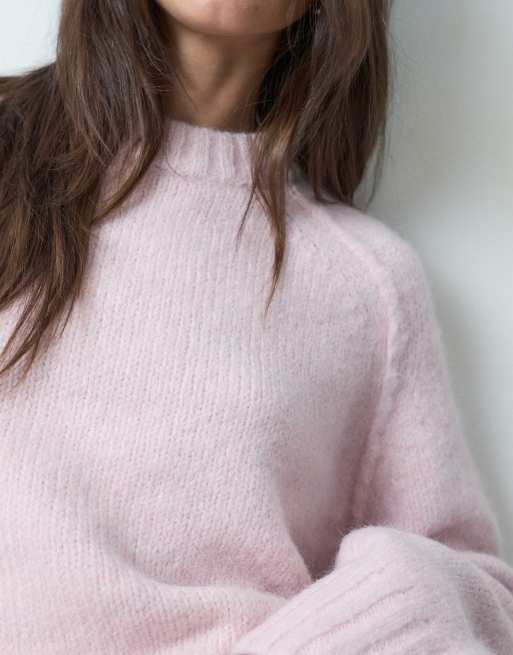 ASOS DESIGN - Pull oversize duveteux - Rose, 2 de 4