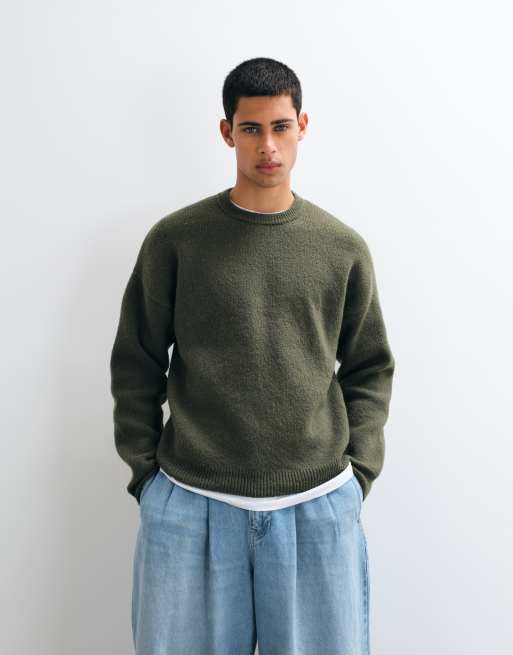 ASOS DESIGN pull oversize en maille à col rond avec détail imprimé au dos, 3 de 5