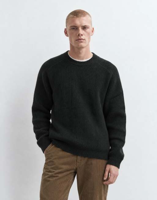 ASOS DESIGN pull oversize en maille à col rond noir, 7 de 10