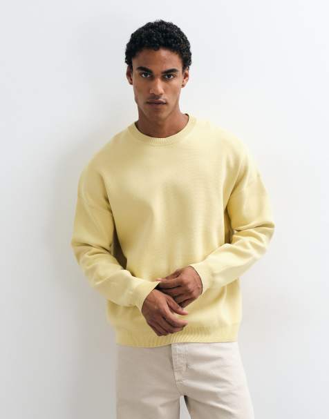 ASOS DESIGN pull oversize en maille compacte jaune - view 1