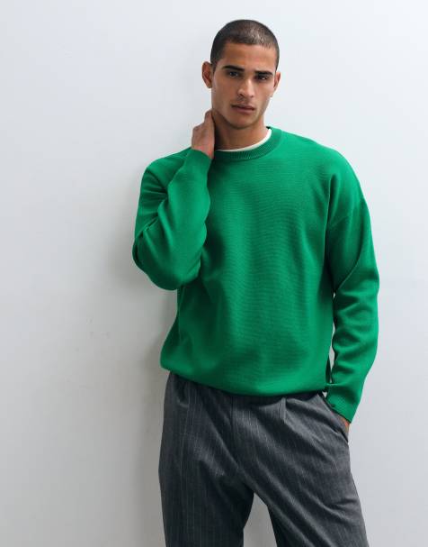 ASOS DESIGN pull oversize en maille compacte vert - view 1