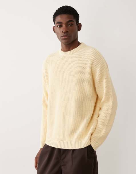 ASOS DESIGN - Pull oversize en maille côtelée - Jaune pâle - view 1
