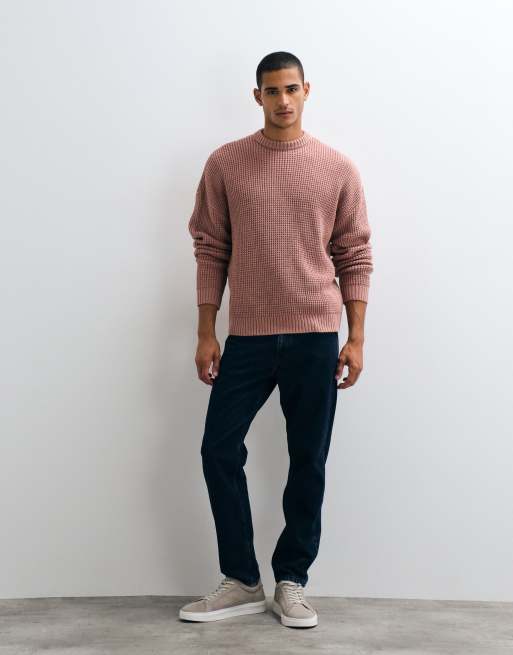 ASOS DESIGN - Pull oversize en maille gaufrée épaisse - Rose, 2 de 5