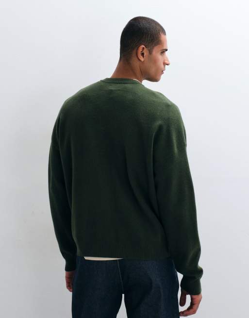 ASOS DESIGN pull oversize en maille vert, 4 de 5