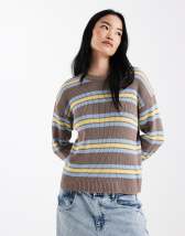 Pull à Grosses Mailles Pull & Bear - Taille 38 - Bleu - Coupe Ample Style Décontracté