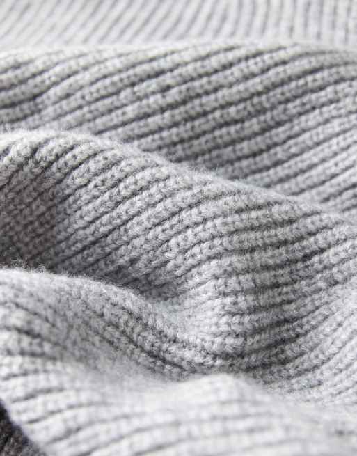 ASOS DESIGN - Pull ultra-oversize coupe carrée en maille à côtes anglaises - Gris, 5 de 5