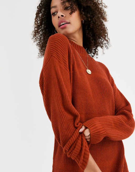 ASOS DESIGN – Pulloverkleid mit Ziernähten