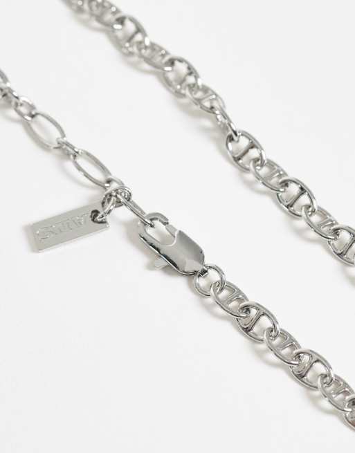 ASOS DESIGN - pulsera de cadena con eslabones ovalados en plata, 2 de 3