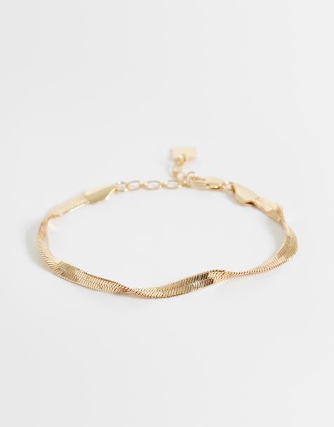 ASOS DESIGN - Pulsera dorada de cadena retorcida - view 1