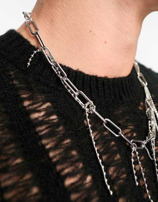 Super Chunky Punk Style Choker Necklace Punk Jewelry Mens 