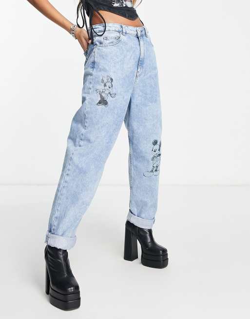 Mickey mouse hot sale mom jeans