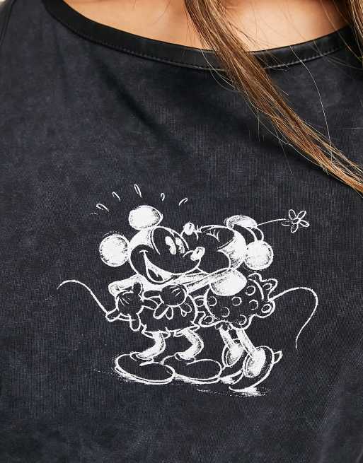 ASOS DESIGN Punk Mickey unisex slim fit vest with Disney print in black, 4 of 4