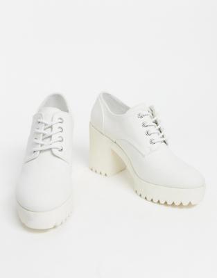 heeled sneakers white