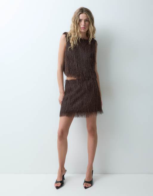 ASOS DESIGN puszysty top bez rękawów w kolorze czekoladowym, 2 z 4