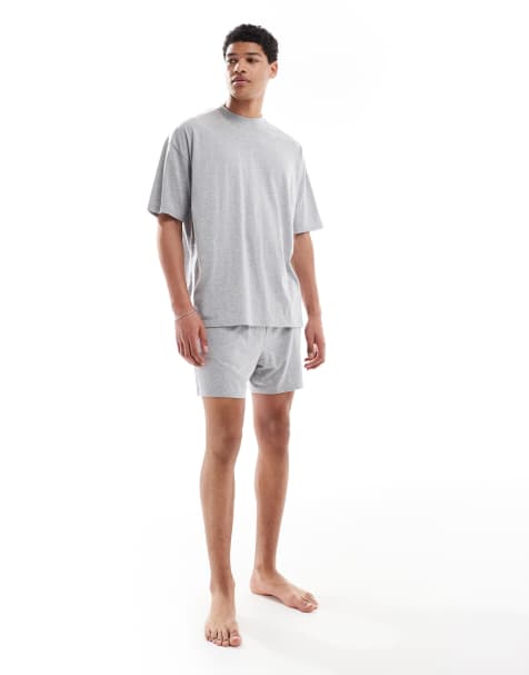 ASOS DESIGN – Pyjama in grau meliert - view 1