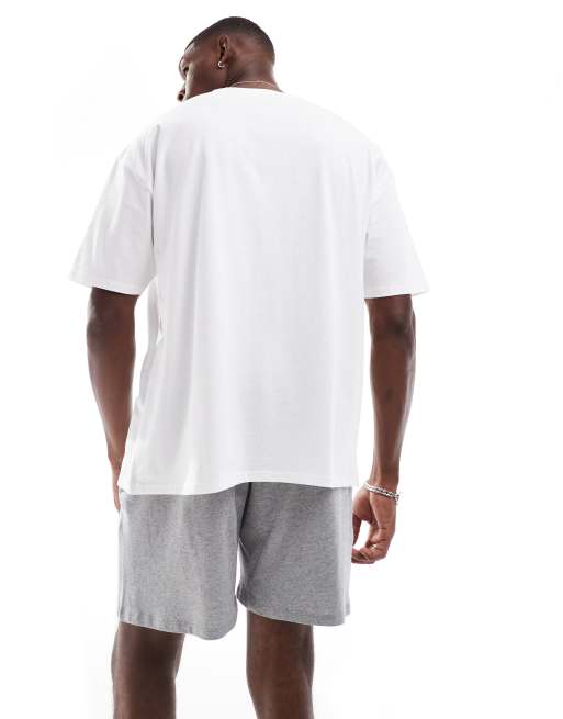 ASOS DESIGN – Pyjama in Weiß mit „Lifestyle Goals“-Slogan, 3 von 4