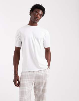 Asos Design Pyjama Set In Neutral