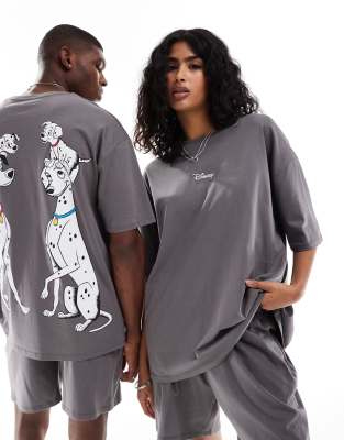 ASOS DESIGN pyjama set with Disney 101 Dalmatians print in black