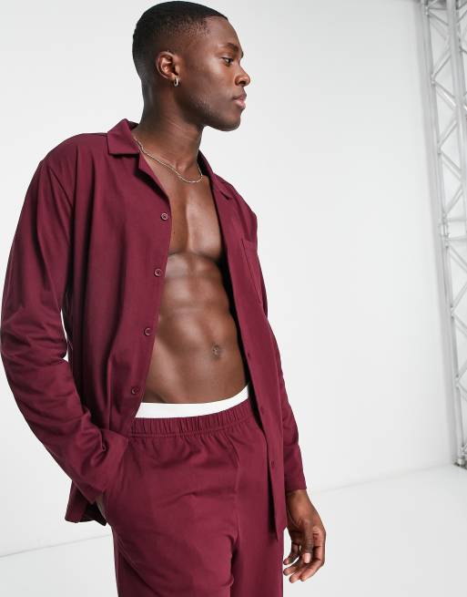 Burgundy outlet pyjama set