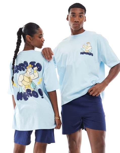 ASOS DESIGN pyjamas with Disney's Hercules in blue - view 1