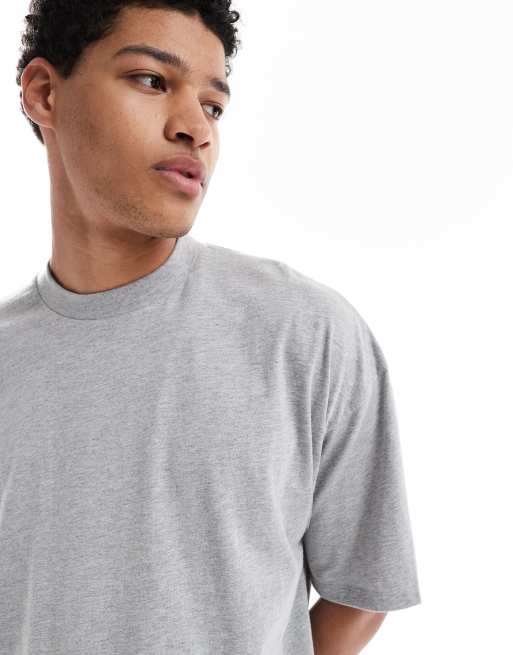 ASOS DESIGN - Pyjamaset in gemêleerd grijs, 2 van 4