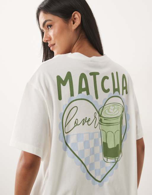 ASOS DESIGN pyjamasset med oversized topp och vida byxor i matchamönster, 4 av 4