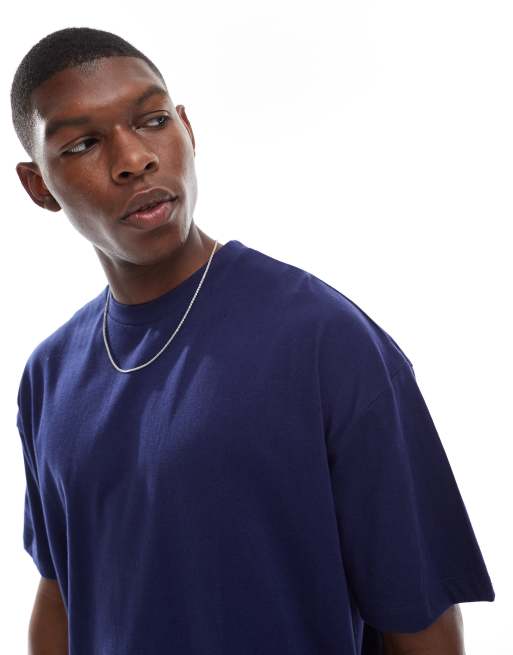 ASOS DESIGN - Pyjamassæt i marineblå, 4 af 4