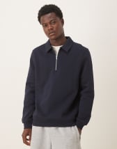 CLUBHAUS Collared Sweat L/S - Navy Mサイズ CLUBHAUS Collared Sweat L/S - Navy Mサイズ
