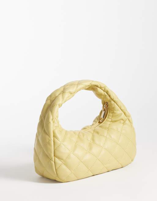 ASOS DESIGN quiltad handväska i smörgul, 4 av 4