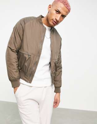 khaki bomber jacket asos