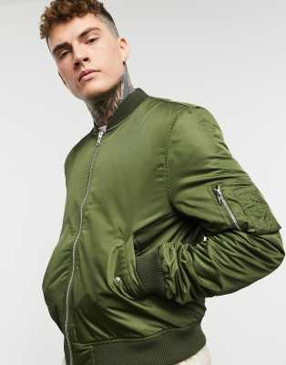 khaki bomber jacket asos