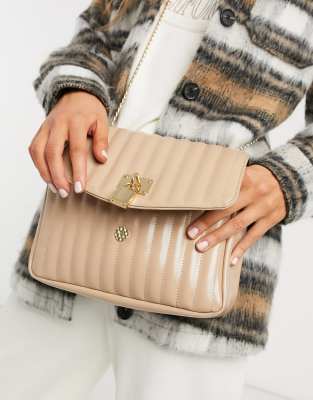 tan quilted crossbody bag