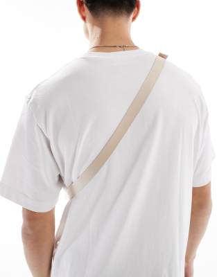 Asos Design Quilted Fanny Pack In White