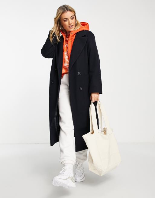 Asos on sale navy coat